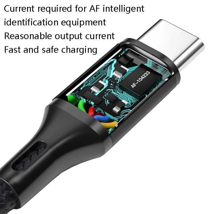 TBD0601677605_B2.webp 4 PCS 2.4A USB-C / Type-C to USB Braided Fast Charging Sync Data Cable, Length:, 0.25m (Red), 0.25m (Blue), 0.25m (Black), 0.25m (Silver), 1m (Red) - Image 3