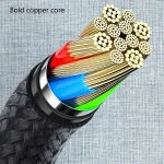 4 PCS 2.4A USB-C / Type-C to USB Braided Fast Charging Sync Data Cable, Length:, 0.25m (Red), 0.25m (Blue), 0.25m (Black), 0.25m (Silver), 1m (Red) - Image 4