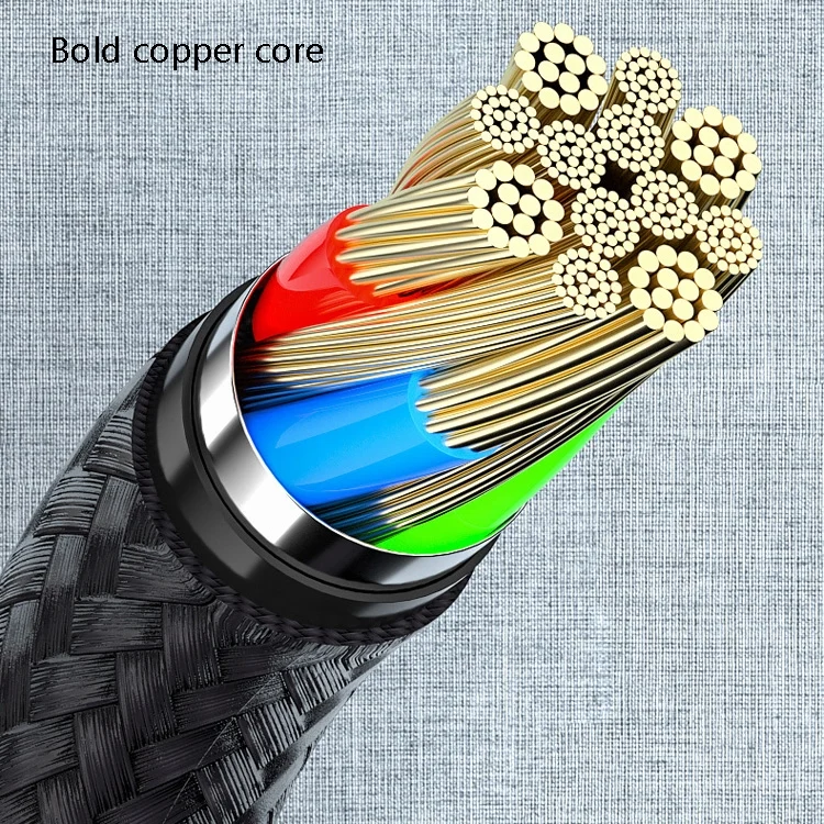 TBD0601677605_B3.webp 4 PCS 2.4A USB-C / Type-C to USB Braided Fast Charging Sync Data Cable, Length:, 0.25m (Red), 0.25m (Blue), 0.25m (Black), 0.25m (Silver), 1m (Red) - Image 4