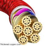 3 in 1 USB to Dual Type-C + Micro USB Quick Charging Sync Data Cable, Output:, 3A (Gold), 3A (Red), 3A (Black), 3A (Blue), 5A (Gold) - Image 6