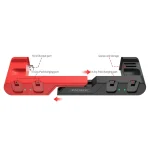 DOBE TNS-0122 4 In 1 Gamepad Charging Dock For Switch OLED, TNS-0122 Red Black, TNS-0122 White Black - Image 4
