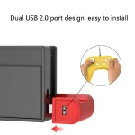 DOBE TNS-0122 4 In 1 Gamepad Charging Dock For Switch OLED, TNS-0122 Red Black, TNS-0122 White Black - Image 6