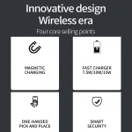 OJD-83 3 in 1 Magnetic Suction Vertical Bracket Wireless Charger for Mobile Phone & iWatch & AirPods - Image 6