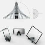 Aluminum Alloy Folding Mobile Phone Stand Tablet Computer Stand - Image 3