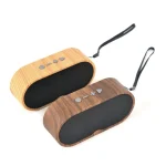 F3 Retro Wood-Grain Mini Bluetooth Speaker Support TF Card, Dark Grain, Shallow Grain - Image 3