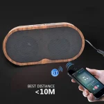 F3 Retro Wood-Grain Mini Bluetooth Speaker Support TF Card, Dark Grain, Shallow Grain - Image 7