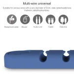 6 Holes Bear Silicone Desktop Data Cable Organizing And Fixing Device, 6 Holes - Image 4