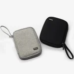 Baona BN-D004 Double-layer Data Cable Storage Bag Digital Accessories Finishing Bag, Grey, Black - Image 2