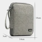 Baona BN-D004 Double-layer Data Cable Storage Bag Digital Accessories Finishing Bag, Grey, Black - Image 3
