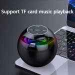 ZXL-G90 Portable Colorful Ball Bluetooth Speaker, Style:, AI Voice Version (Black), AI Voice Version (White), AI Voice Version (Pink), Clock Version (White), Sensor Version (Black)... - Image 5