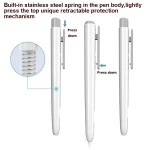 Double-Click Automatic Retractable Stylus Pen Case For Apple Pencil 2, Gray, Pearl White, Pink, Army Green, Deep Space Gray, Blue, Grass Green, Purple - Image 3