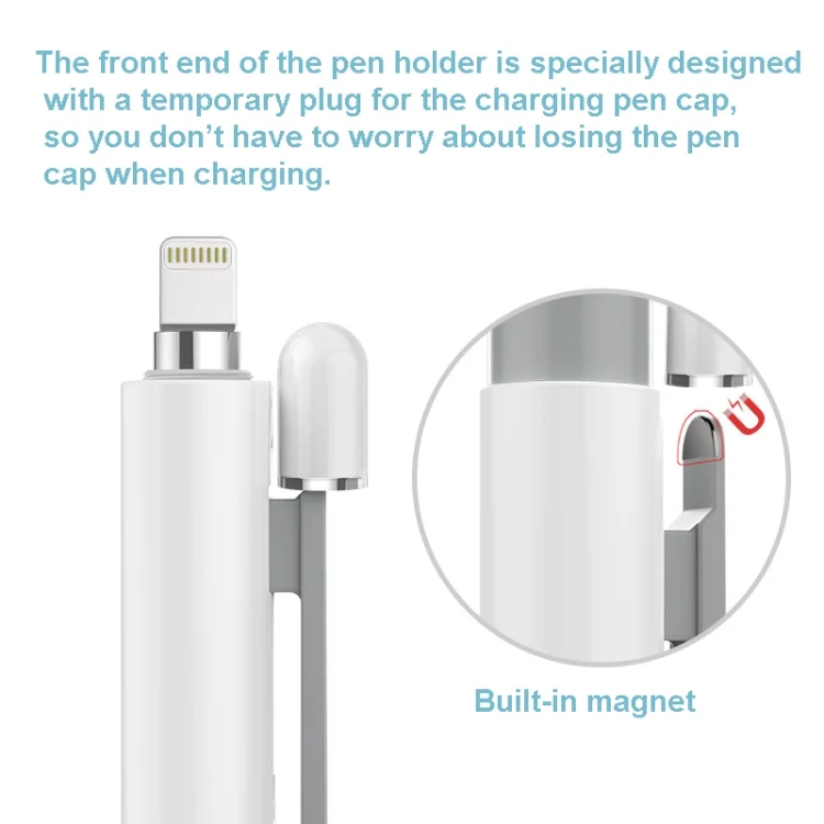 TBD0601810701_B5.webp Double-Click Automatic Retractable Stylus Pen Case For Apple Pencil 2, Gray, Pearl White, Pink, Army Green, Deep Space Gray, Blue, Grass Green, Purple - Image 6