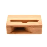 2 PCS GB050 Mobile Phone Stand Bamboo Loudspeaker - Image 2