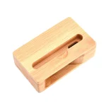 2 PCS GB050 Mobile Phone Stand Bamboo Loudspeaker - Image 3