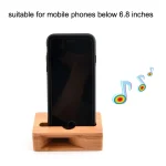 2 PCS GB050 Mobile Phone Stand Bamboo Loudspeaker - Image 6