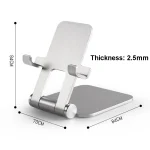 MT510 Universal Metal Folding Stand For Mobile Phone And Tablet, Moonlight Silver, Mysterious Black, Rose Gold - Image 2