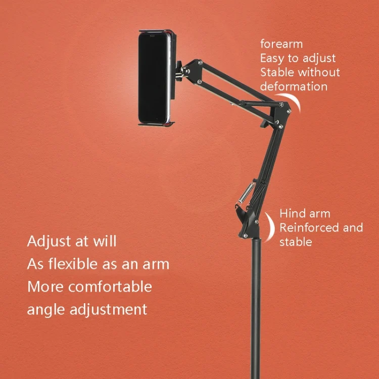 TBD0601849701_B2.webp Bedside Sofa Lazy Bracket Mobile Tablet Live Stand, Size:, 135cm, 175cm - Image 3