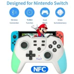 T23 Macro Programming Six-Axis Wireless Bluetooth Handle With NFC For Switch Pro, Green, Mary Red, Blue Green, Blue Pink - Image 4