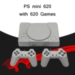 8-Bit Mini Double Players TV Game Console Built-in 620 Games, PS1 mini (US Plug), PS1 mini (EU Plug) - Image 2