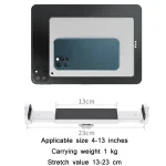 P67 Desktop Folding Mobile Phone Chuck Holder For 4-13 Inch Mobile Phone/Tablet, Silver, Grey - Image 4