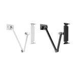 WS-2 Wall-Mounted Folding Telescopic Holder For Mobile Phone And Tablet, WS-2 (White), WS-2 (Black Gray) - Image 2