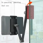 WS-2 Wall-Mounted Folding Telescopic Holder For Mobile Phone And Tablet, WS-2 (White), WS-2 (Black Gray) - Image 6