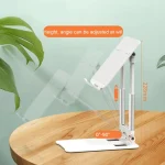 Desktop Foldable Liftable Anti-Skid Mobile Phone And Tablet Stand, Black, White - Image 5