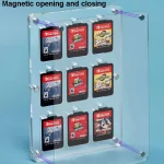 Transparent Crystal Magnetic Game Card Storage Box For Switch, 9 Grid, 14 Grid, 27 Grid - Image 3