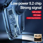 M99 Bluetooth V5.2 Single Earhook Business Headphone, Black, Pink, Black+Red, Black+Blue, Black+White - Image 5