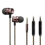 2 PCS EN500 3.5mm Plug Snake Pattern In-Ear Phone Earphone, Black, Rose Gold