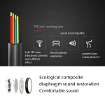 2 PCS EN500 3.5mm Plug Snake Pattern In-Ear Phone Earphone, Black, Rose Gold - Image 5