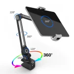 203B Snap-On Lazy Mobile Phone Bracket Bedside Desktop Tablet Bracket, Black, White - Image 4