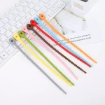 20 PCS Silicone Data Cable Storage Strap Cable Organizer, 21cm Yellow, 21cm Red, 21cm Green, 21cm Blue, 21cm Orange, 21cm Pink, 21cm Brown, 21cm Grey - Image 2