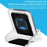 A9191 3 in 1 Multifunctional Vertical Wireless Charger, Black, White, Blue - Image 5