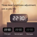 Havit M3 Subwoofer Mini Mirror Clock Bluetooth Speaker, Spsc:, 1200mAh (Black）, 1200mAh (White), 2200mAh (Black), 2200mAh (White) - Image 3