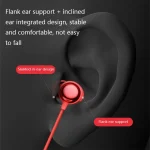 Havit i30 Mini Neck-Mounted Magnetic Sports Bluetooth Earphone, Red, Black - Image 4