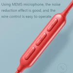 Havit i30 Mini Neck-Mounted Magnetic Sports Bluetooth Earphone, Red, Black - Image 5