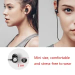 Havit i30 Mini Neck-Mounted Magnetic Sports Bluetooth Earphone, Red, Black - Image 6