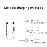 Havit i30 Mini Neck-Mounted Magnetic Sports Bluetooth Earphone, Red, Black - Image 7