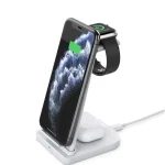 QGeeM QG-WC05 3 In 1 Portable Detachable Wireless Charger, White, Black - Image 7