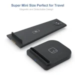 QGeeM QG-WC05 3 In 1 Portable Detachable Wireless Charger, White, Black - Image 4