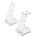 QGeeM QG-WC05 3 In 1 Portable Detachable Wireless Charger, White, Black - Image 5