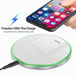 20W QI Metal Mirror Ultra-thin Wireless Charger, White, Black - Image 7