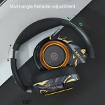 EL-A2 Gaming Ambient Light Folding Wireless Bluetooth Headset, Black, Pink, Red - Image 4