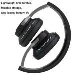 H2 Colorful Luminous Subwoofer Folding Retractable Card Wireless Bluetooth Headset, Black, Blue, White, Red - Image 4