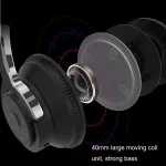 H2 Colorful Luminous Subwoofer Folding Retractable Card Wireless Bluetooth Headset, Black, Blue, White, Red - Image 5