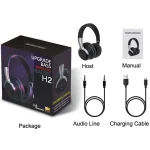 H2 Colorful Luminous Subwoofer Folding Retractable Card Wireless Bluetooth Headset, Black, Blue, White, Red - Image 7