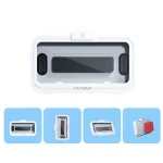 Oatsbasf  Bathroom Waterproof Phone Case Holder Shower Phone Box Wall Mount Phone Holder, White, Blue