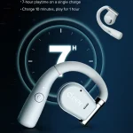 Cleer Call Noise Cancelling Music Gaming Swivel Over-Ear Wireless Bluetooth Earphones, White, Blue - Image 4