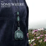 Earphone Cowhide Leather Sleeve Storage Box Protective Case with Lanyard, For AirPods Pro, For AirPods 3 - Image 7